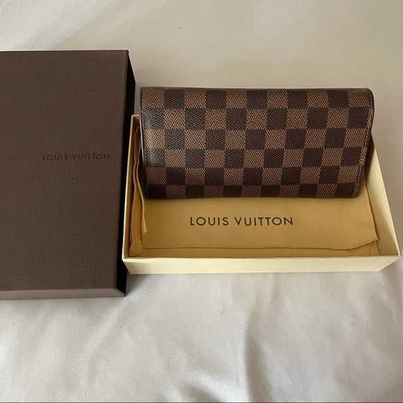LOUIS VUITTON Emilie Wallet Damier Ebene AUTHENTIC - Picture 3 of 11